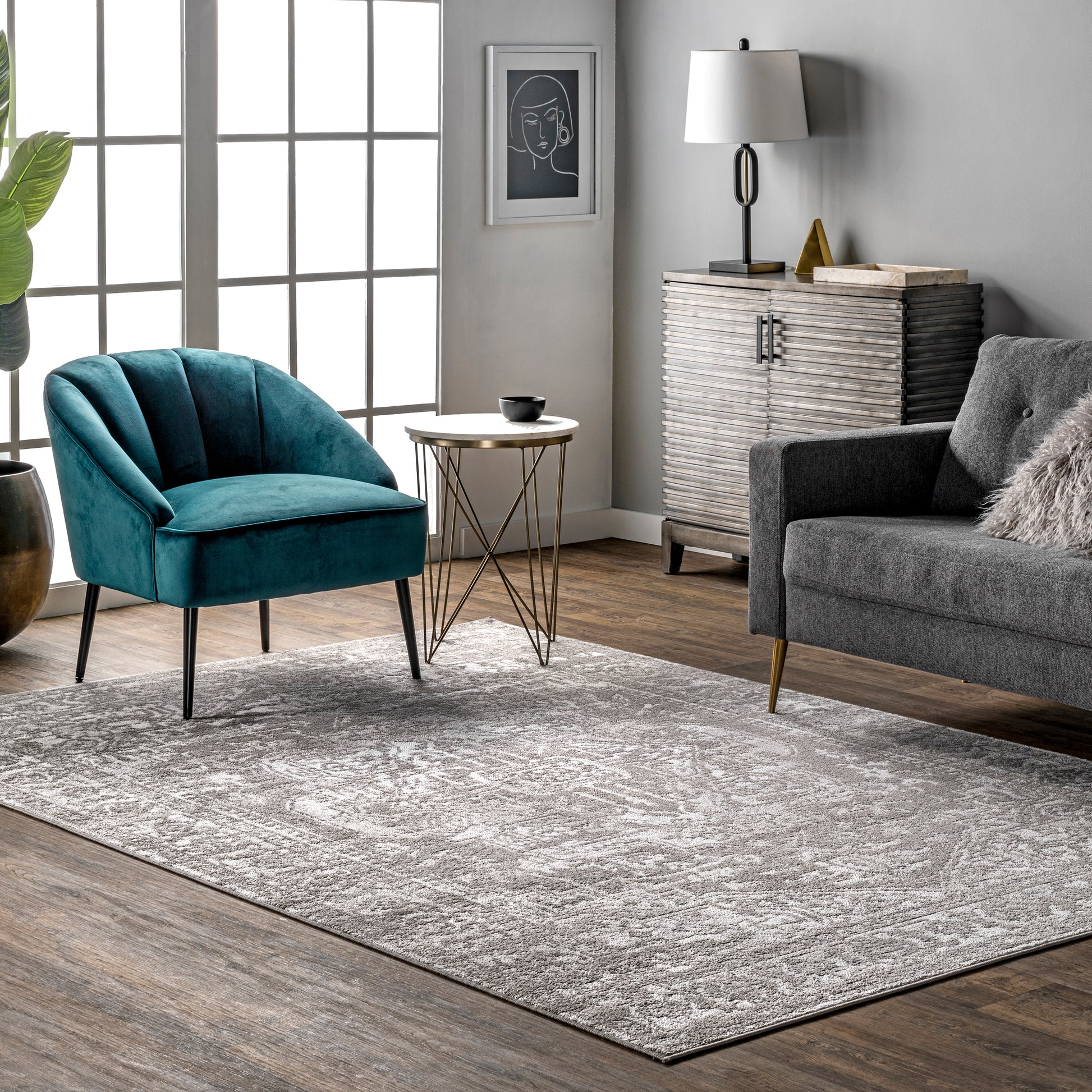 Nuloom Melody Nme2445A Light Gray Area Rug