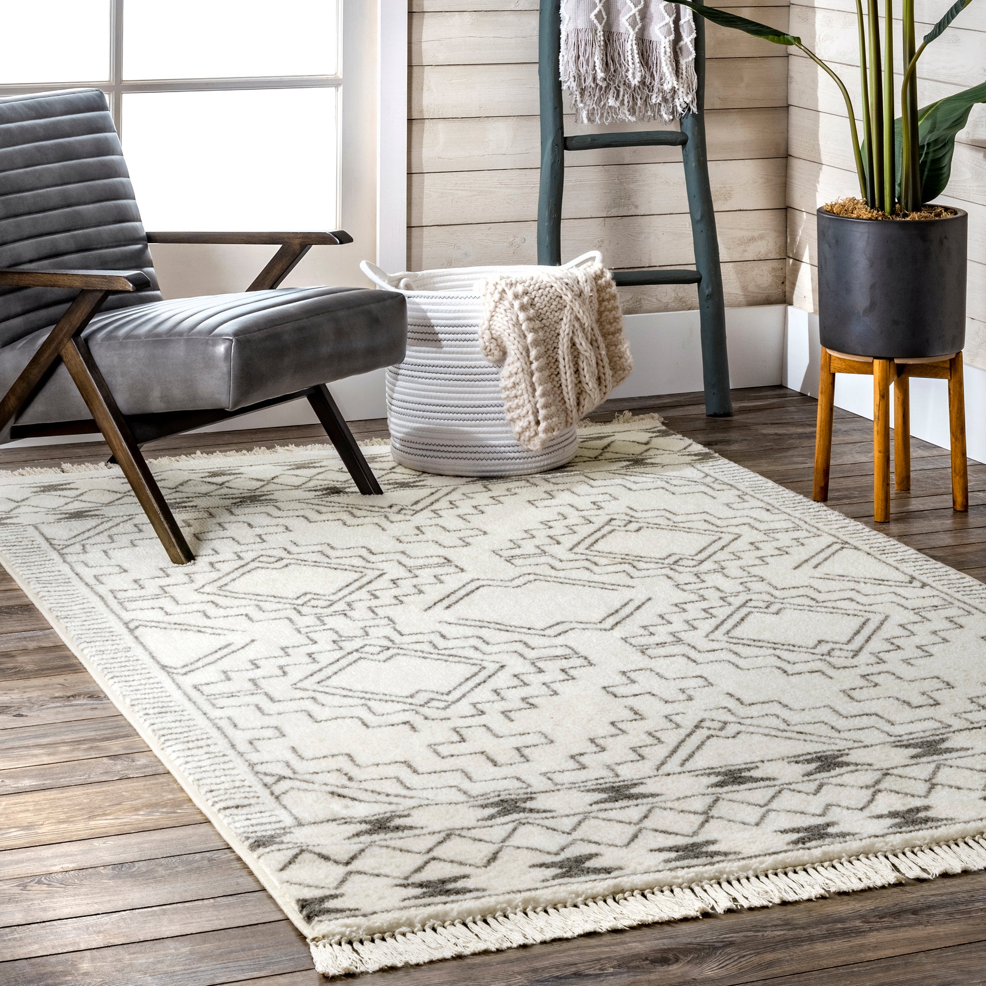 Nuloom Adele Pendant Tribal Nad2531A Beige Area Rug