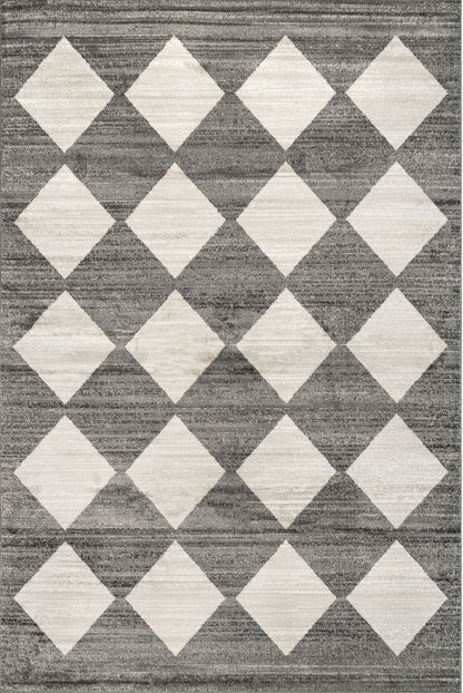 Nuloom Gianna Checker Tile Ngi1605A Gray Area Rug