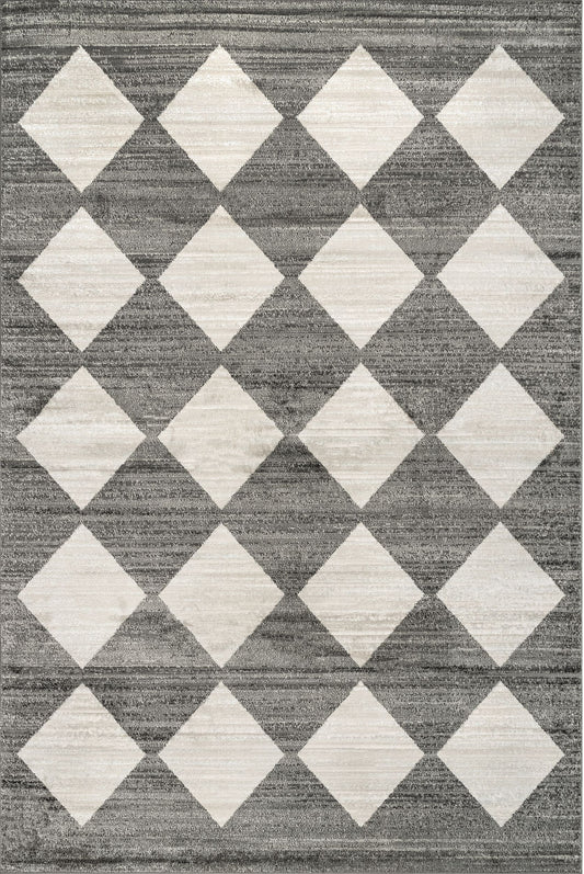 Nuloom Gianna Checker Tile Ngi1605A Gray Area Rug