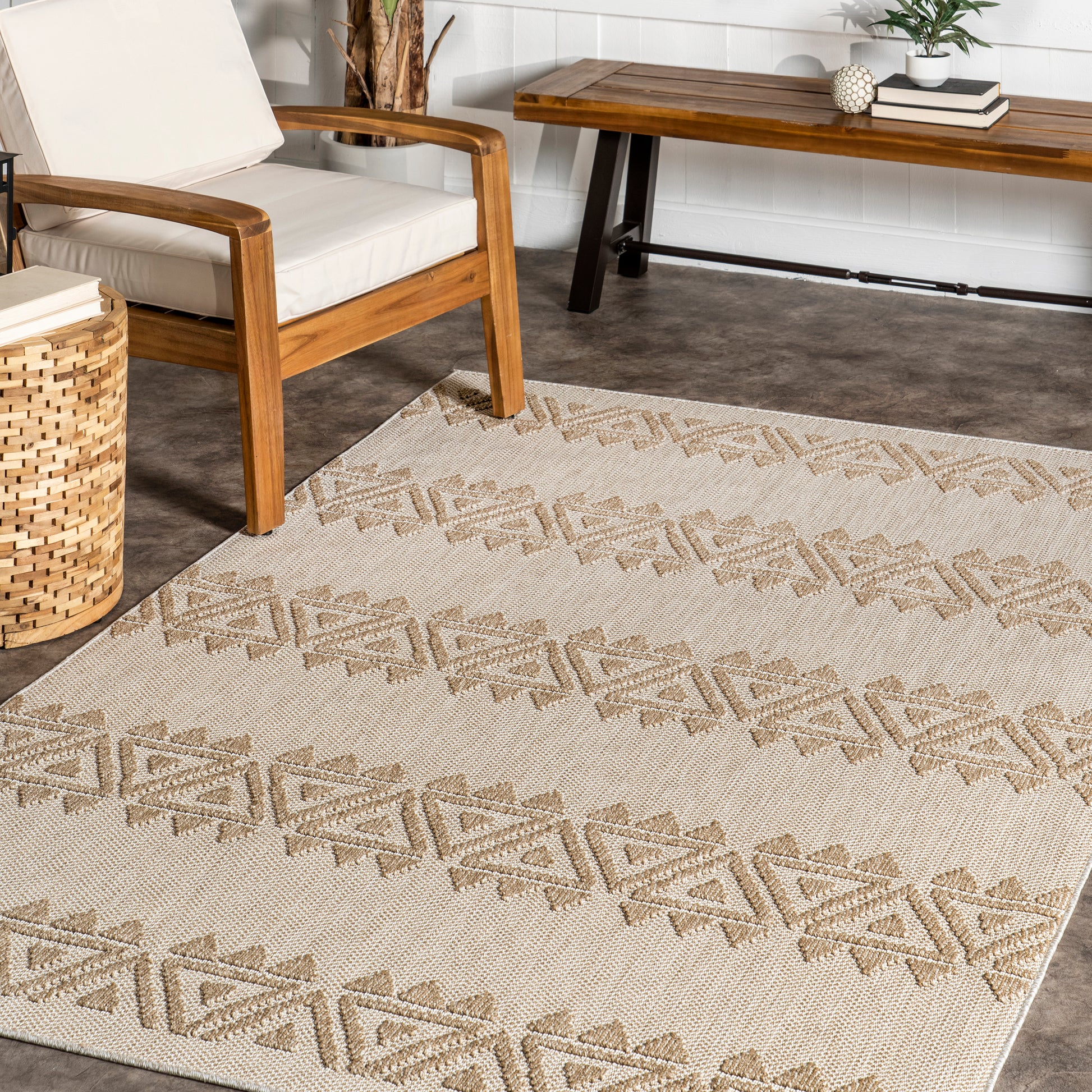 Nuloom Lorri Tribal Nlo2223A Beige Area Rug