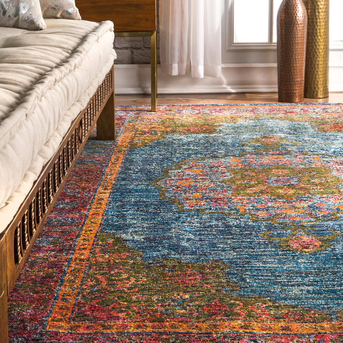 Nuloom Vintage Cecilia Nvi3200A Blue Area Rug