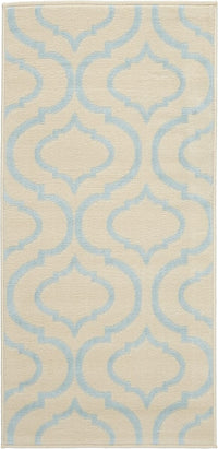 Nourison Jubilant Jub19 Ivory / Blue Geometric Area Rug