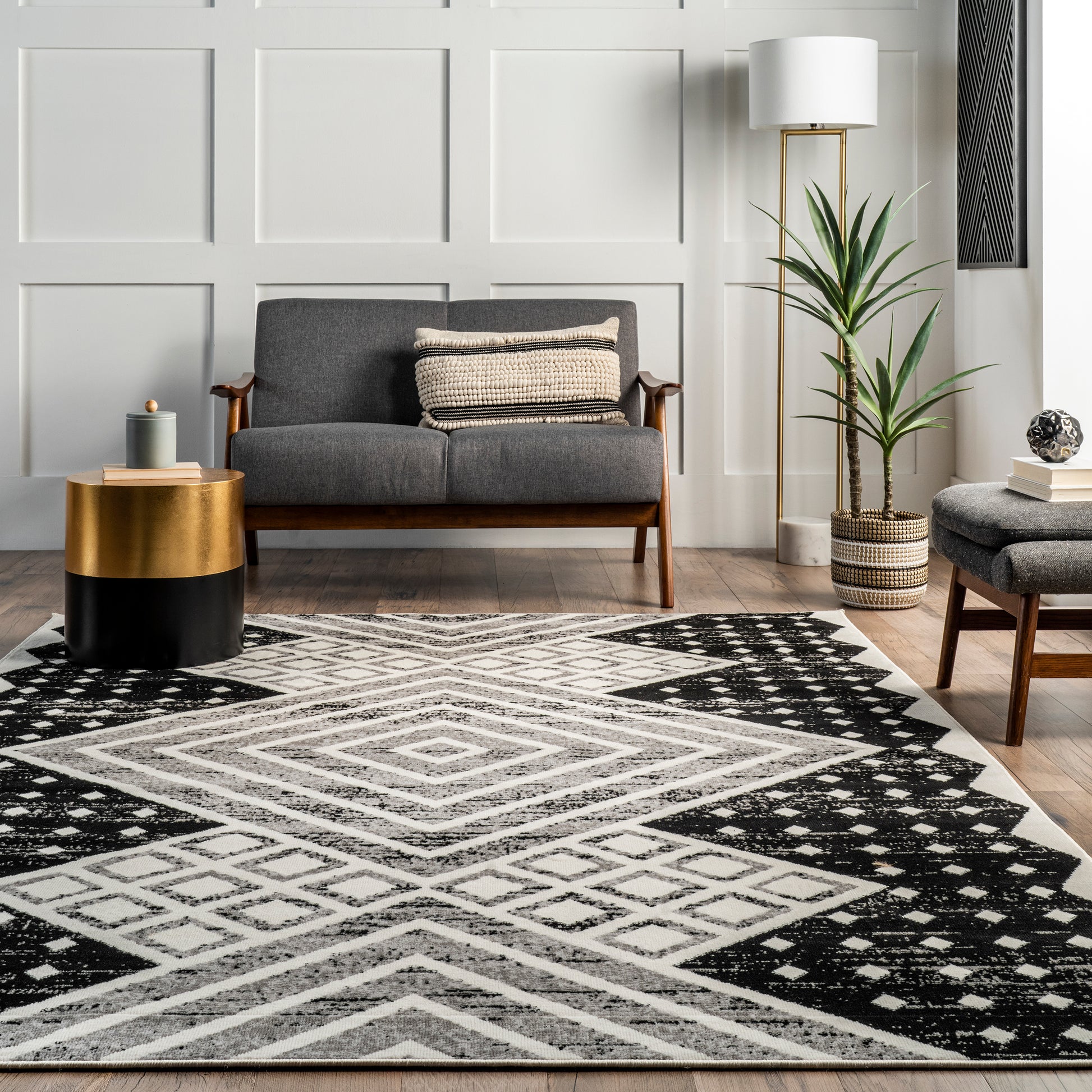 Nuloom Patty Diamonds Npa1735A Gray Area Rug