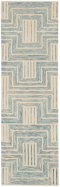 Nourison Interlock Itl06 Ivory/Turquoise Area Rug