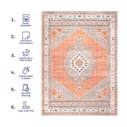 AreaRugs.com Wavaj Nwa1164A Rust Area Rug