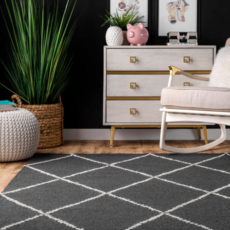 Nuloom Elvia Nel2746D Charcoal Rug.