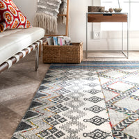 Nuloom Tribal Reita Ntr3055A Gray Area Rug