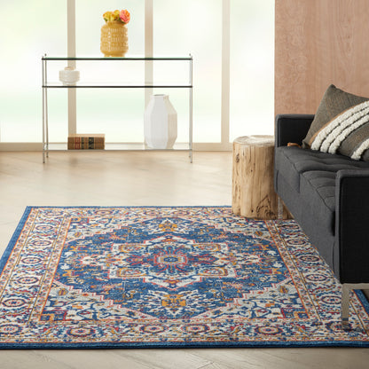 Nourison Passion Psn33 Blue/Multicolor Area Rug