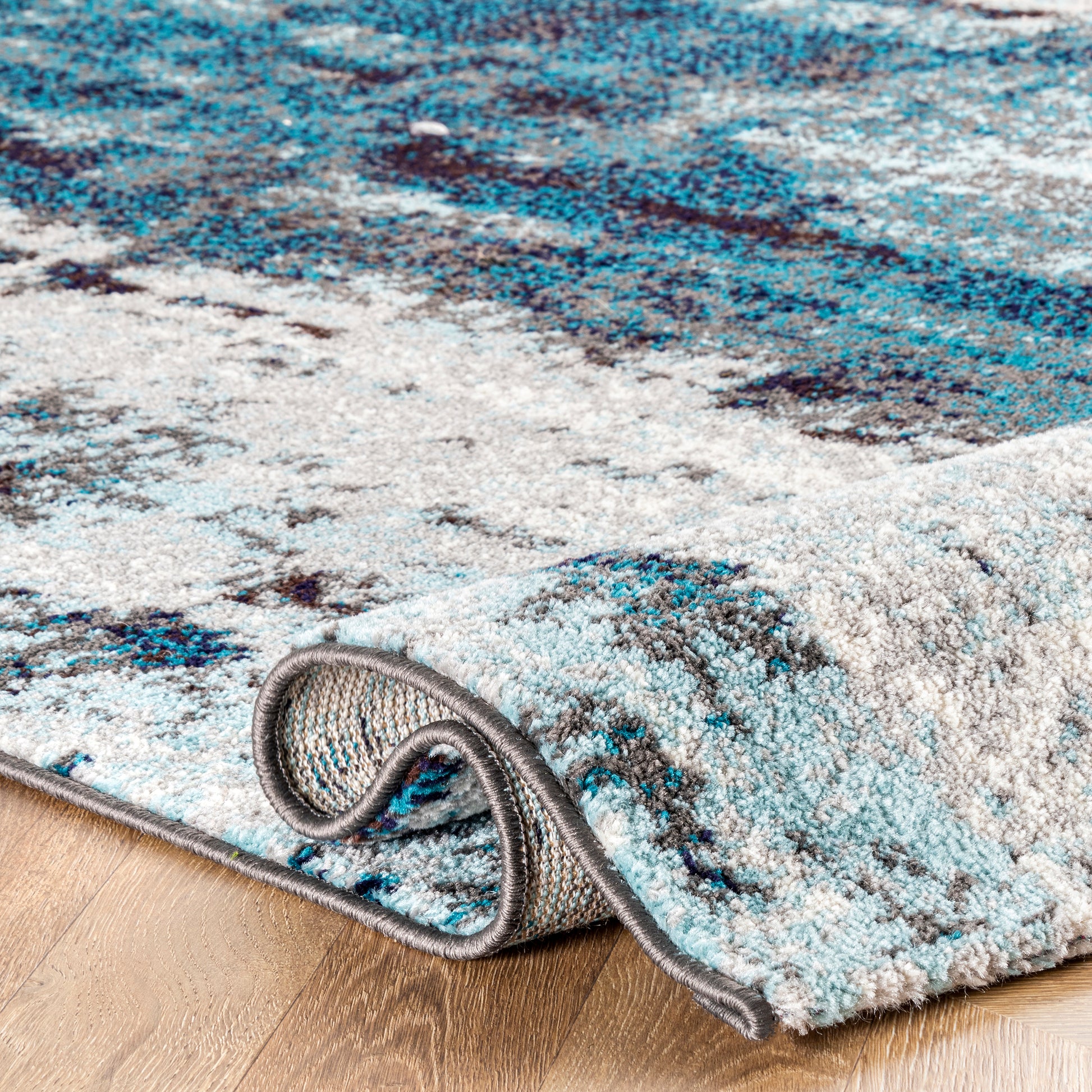 Nuloom Abstract Haydee Nab1680A Blue Area Rug