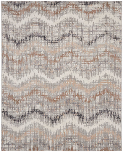 Nourison Elation Etn04 Grey Ivory Area Rug