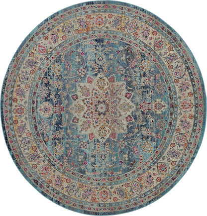 Nourison Vintage Kashan Vka01 Blue Area Rug