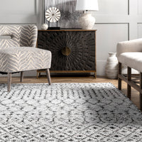 Nuloom Hartford Leather Moroccan Nha1419B Ivory Area Rug