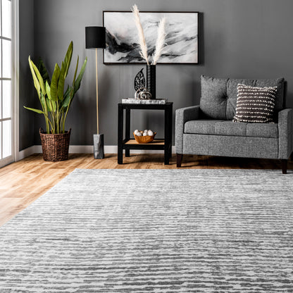 AreaRugs.com Wavaj Nwa1120A Light Gray Area Rug