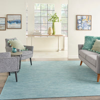 Nourison Positano Pos01 Aqua Area Rug