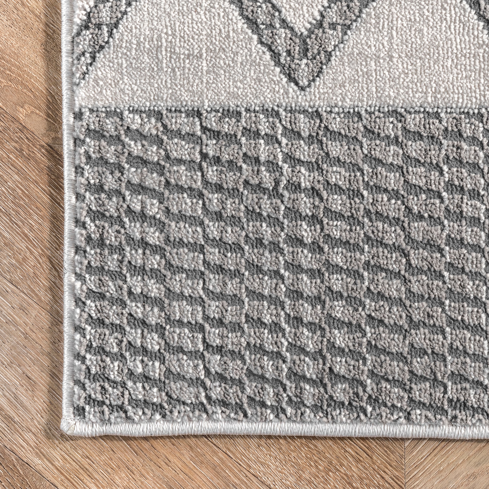 Nuloom Jenna Banded Nje2420A Light Gray Area Rug