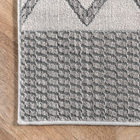 Nuloom Jenna Banded Nje2420A Light Gray Area Rug