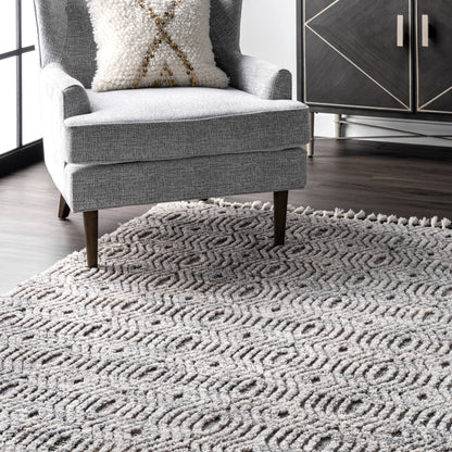 Nuloom Arielle Trellis Textured Nar2333A Gray Area Rug