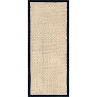 Nuloom Hesse Checker Weave Seagrass Nhe2029A Black Area Rug