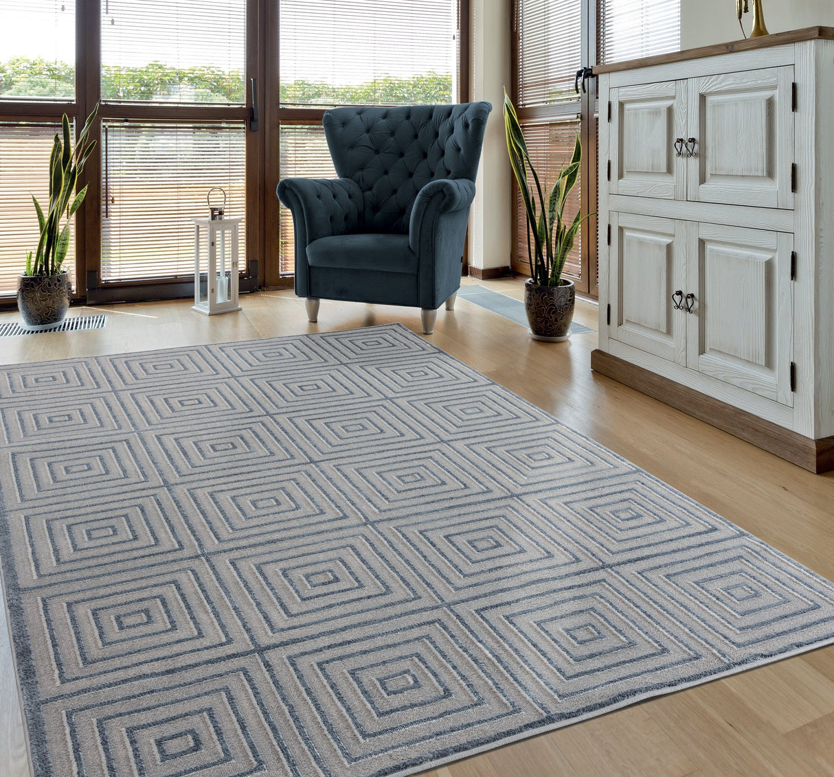 United Weavers Cascades Tehama Blue/Grey (2601-10867) Rugs.
