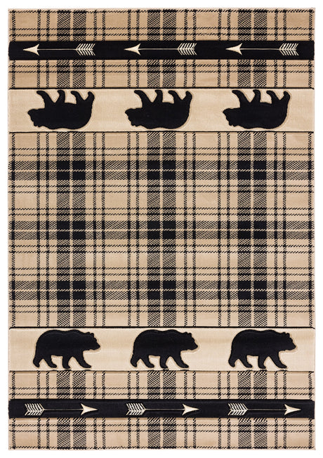 United Weavers Cottage Tartan Bear Beige (2055-41426) Rugs.