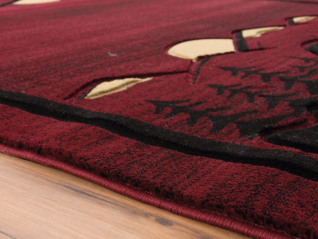 United Weavers Cottage Treetops Burgundy (2055-41234) Rugs.
