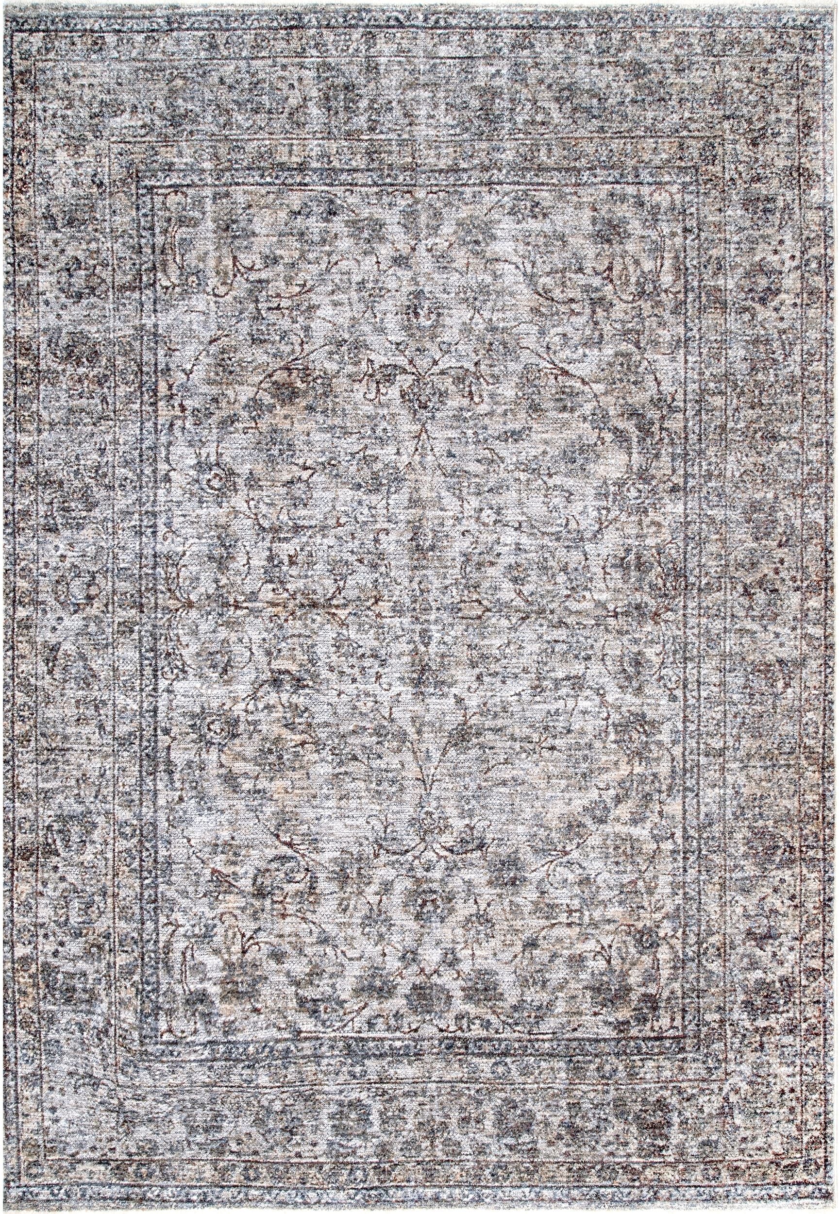 Nuloom Leanna Timeworn Ivies Nle3402A Light Gray Area Rug