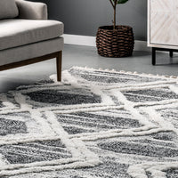 Nuloom Prissy Trellis Textured Npr2946A Gray Area Rug