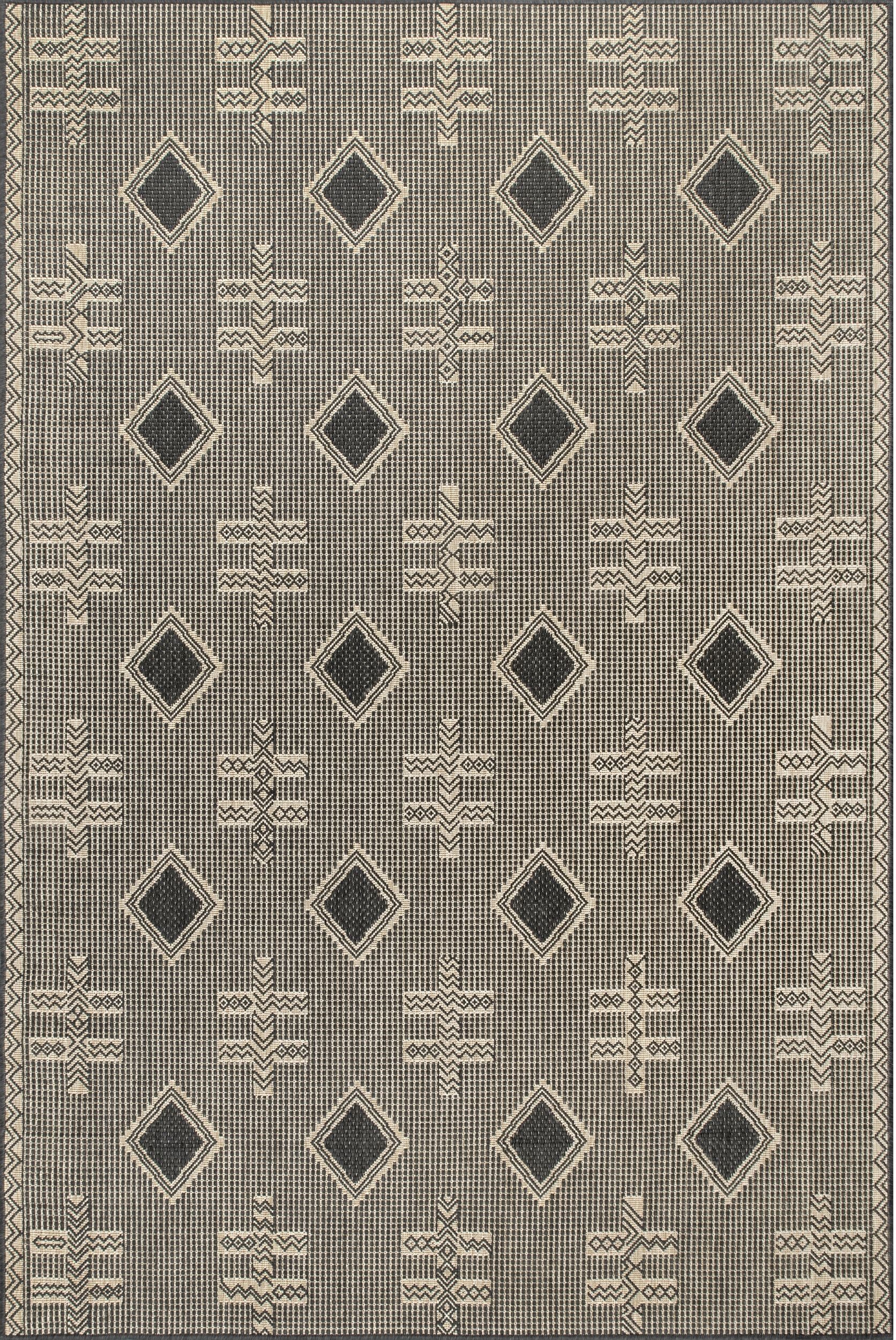 Nuloom Dana Aztec Emblem Nda1791B Charcoal Area Rug