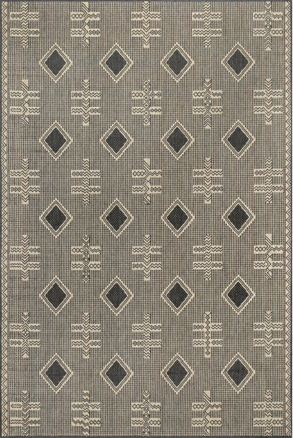 Nuloom Dana Aztec Emblem Nda1791B Charcoal Area Rug