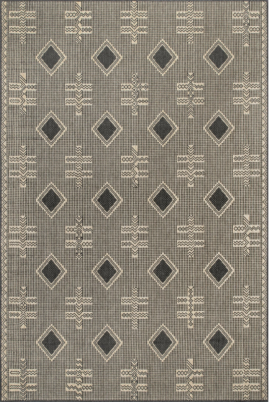 Nuloom Dana Aztec Emblem Nda1791B Charcoal Area Rug