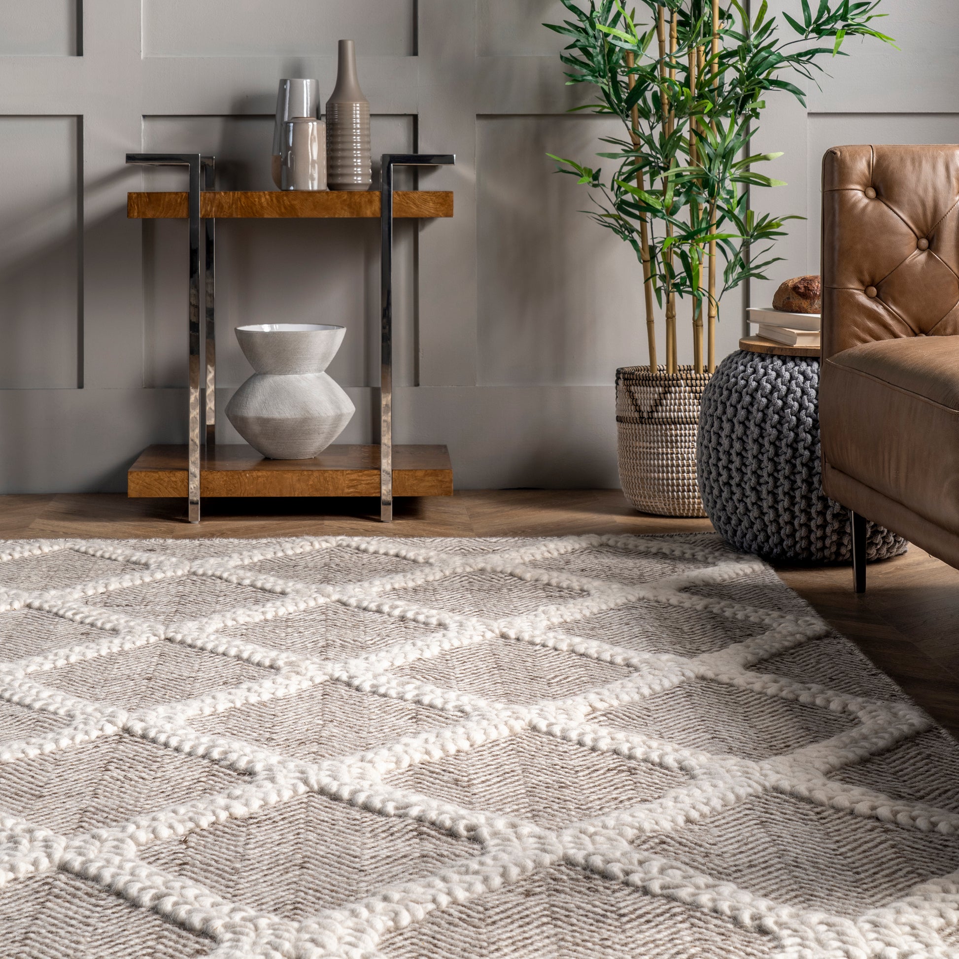 Nuloom River Trellis Nri3585A Beige Area Rug