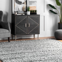 Nuloom Natosha Chevron Nna3586A Silver Area Rug