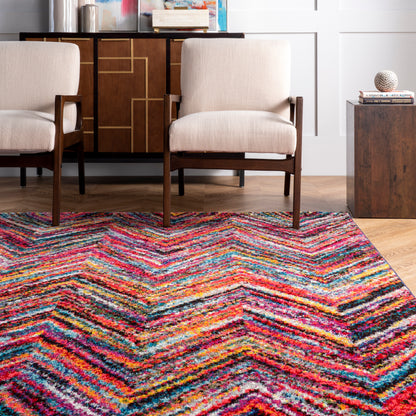 Nuloom Zenia Chevron Nze1666A Multi Area Rug