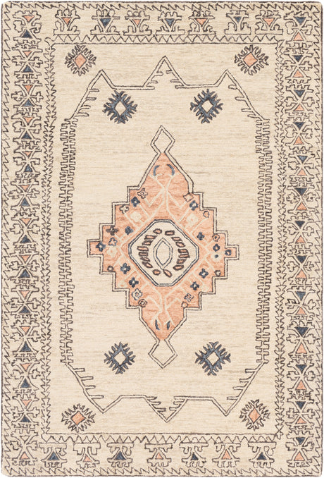Surya Urfa Urf-2302 Peach, Camel, Cream, Light Gray Rugs.