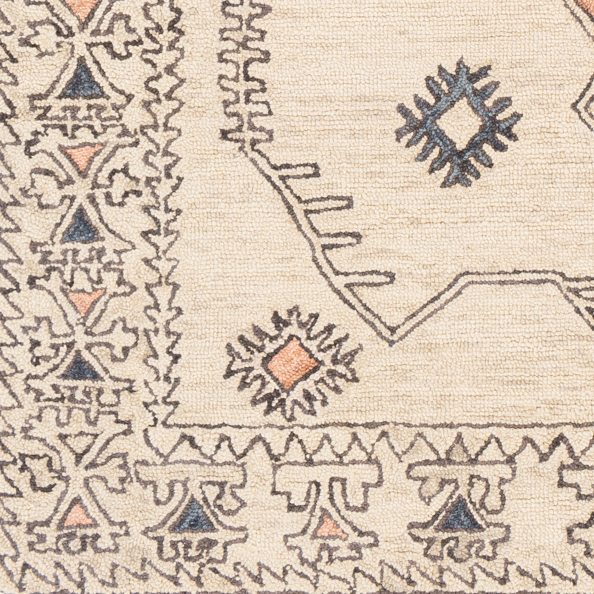 Surya Urfa Urf-2302 Peach, Camel, Cream, Light Gray Rugs.
