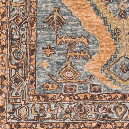 Surya Urfa Urf-2303 Camel, Peach, Aqua, Denim Area Rug