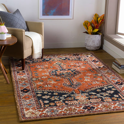 Surya Urfa Urf-2304 Rust, Rose, Navy, Medium Gray Area Rug