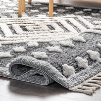 Nuloom Saveah Moroccan Nsa2941A Gray Area Rug