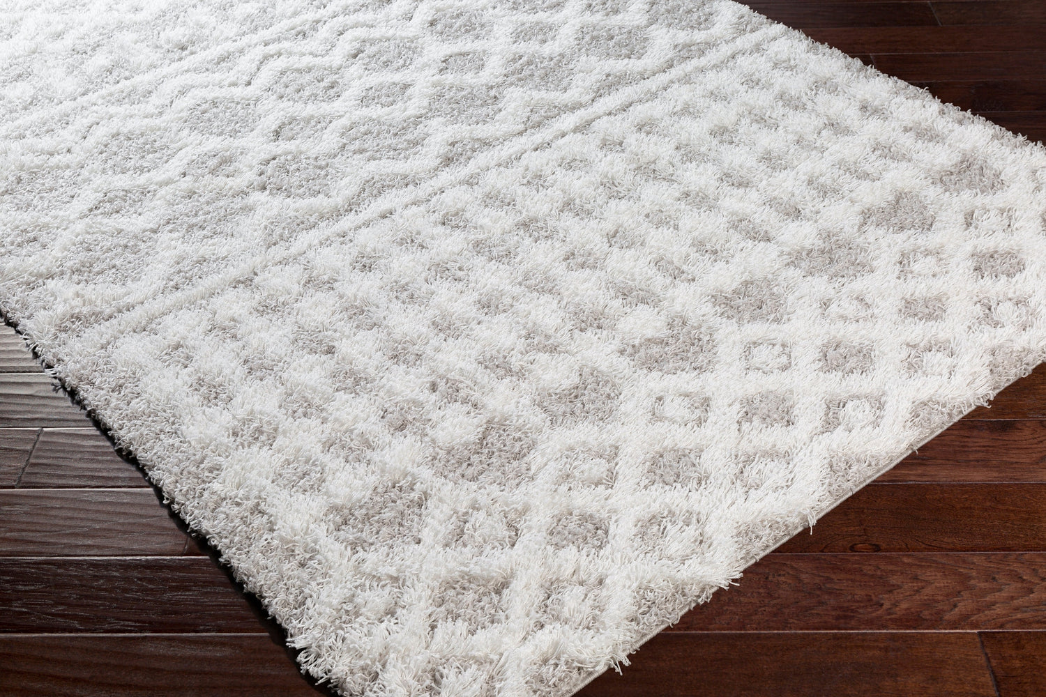 Surya Urban Shag Usg-2310 White, Light Gray Rug.