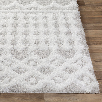 Surya Urban Shag Usg-2310 White, Light Gray Area Rug