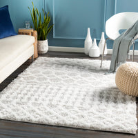 Surya Urban Shag Usg-2310 White, Light Gray Area Rug