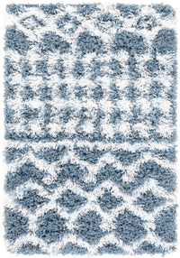 Surya Urban Shag Usg-2311 Denim, White Area Rug