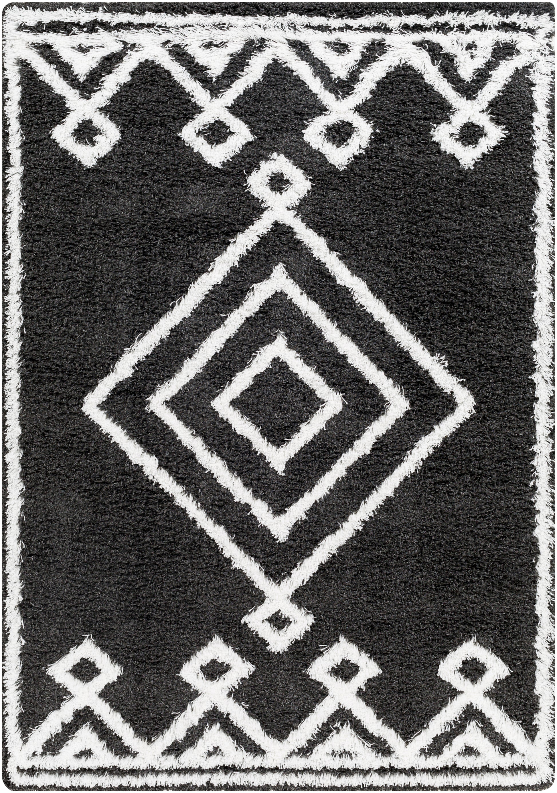 Surya Urban Shag Usg-2313 Black Area Rug