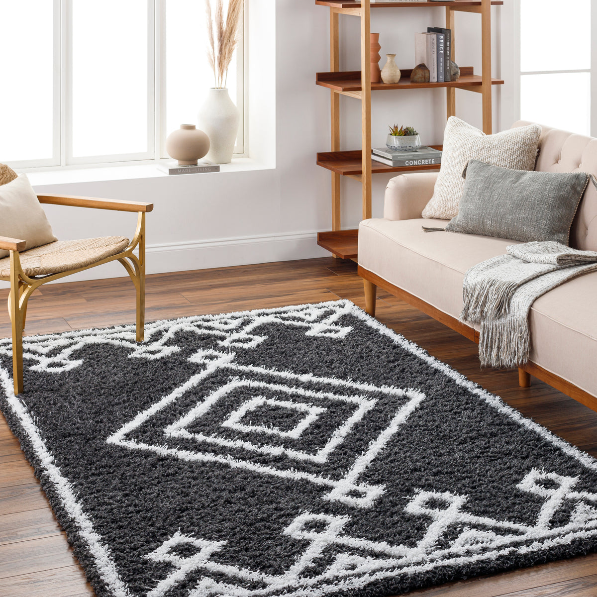 Surya Urban Shag Usg-2313 Black Rug.