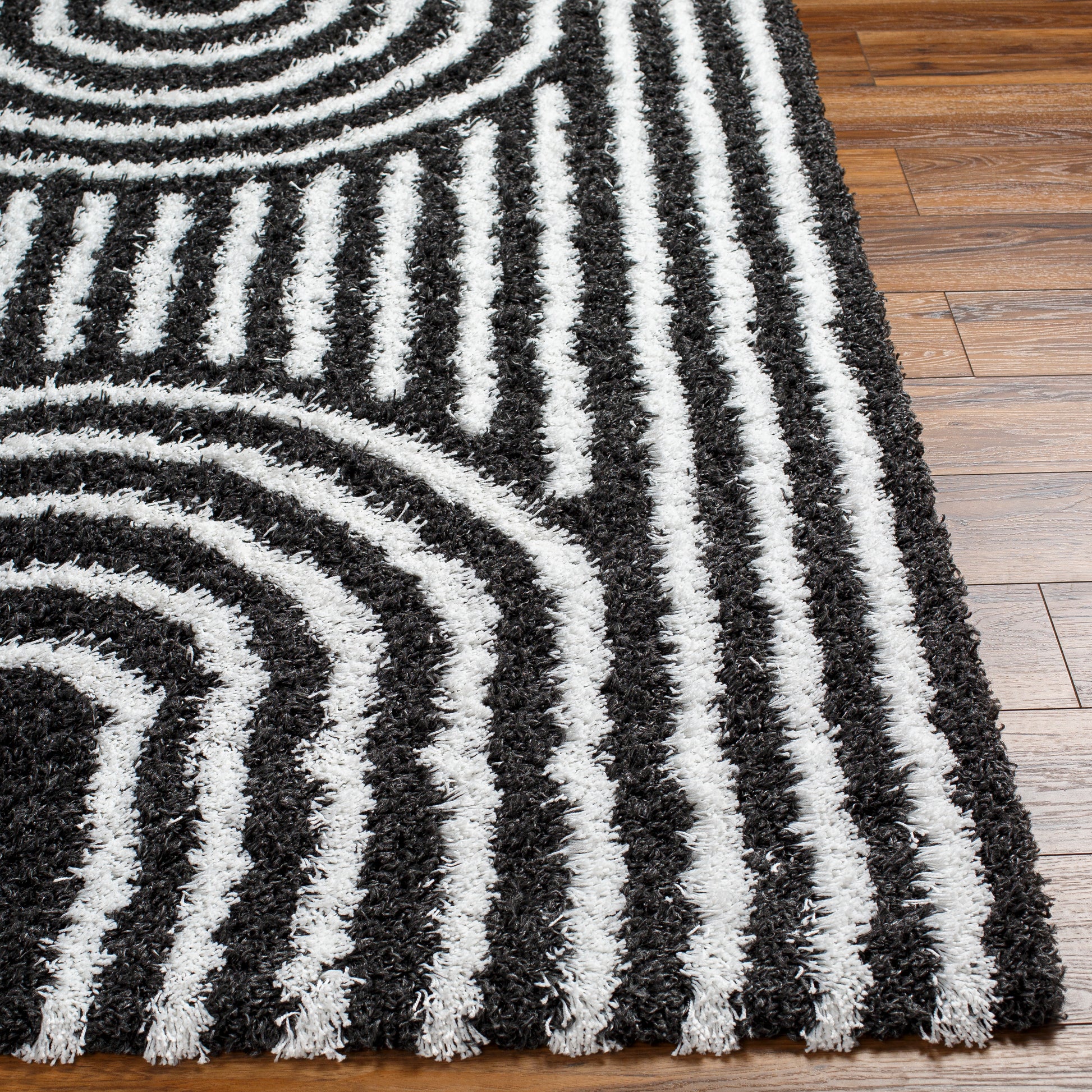 Surya Urban Shag Usg-2318 Black Area Rug