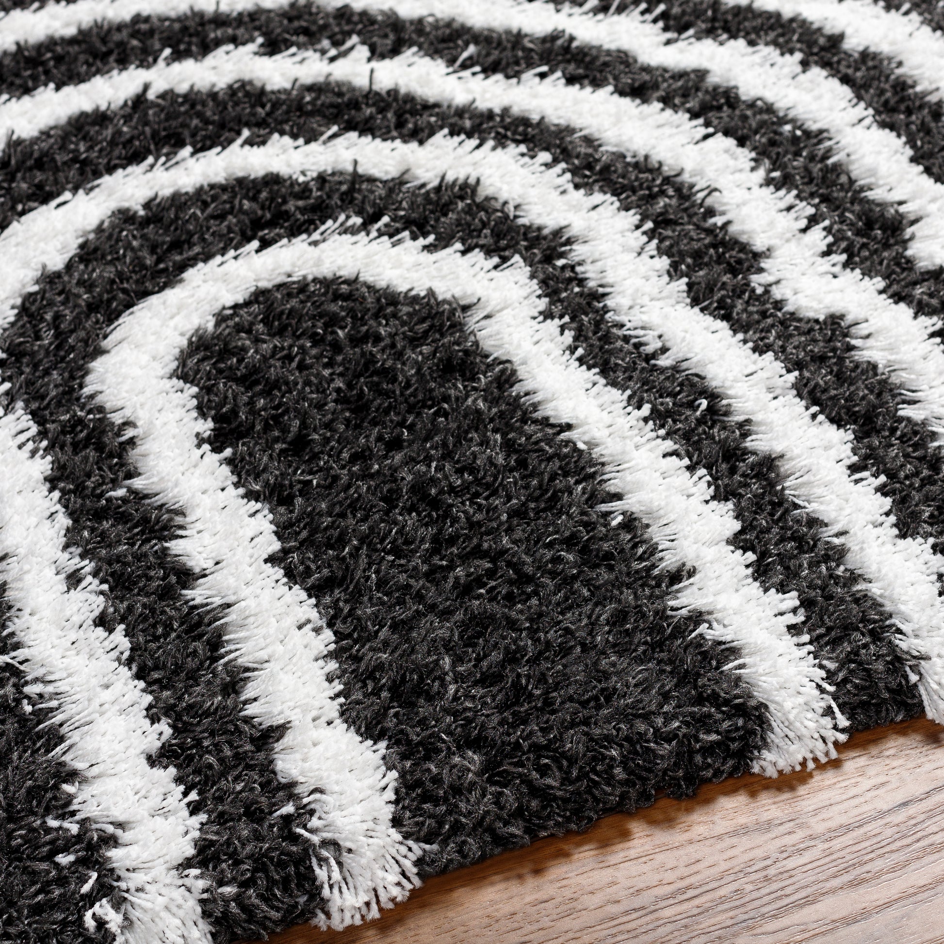 Surya Urban Shag Usg-2318 Black Area Rug