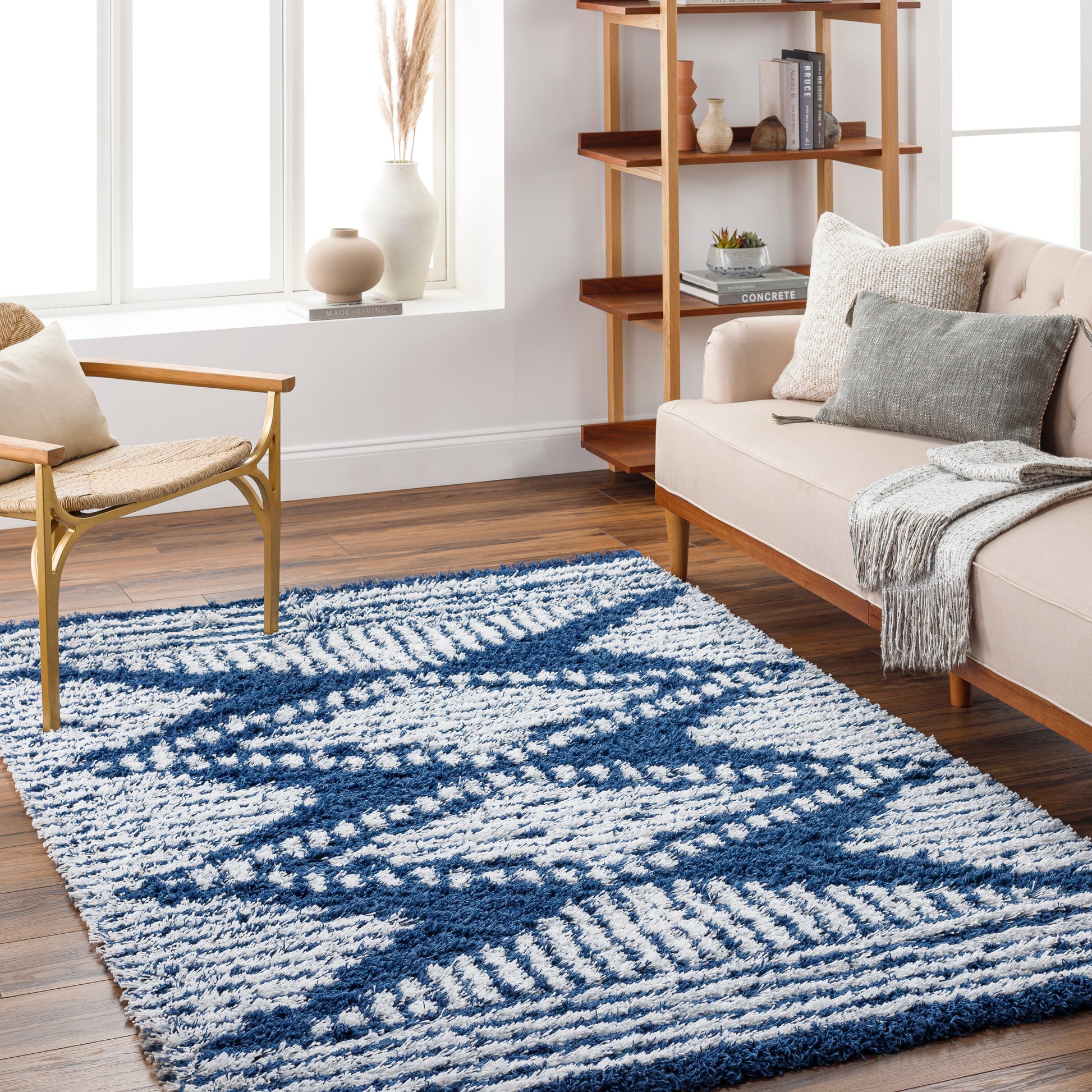 Surya Urban Shag Usg-2328 Blue Area Rug