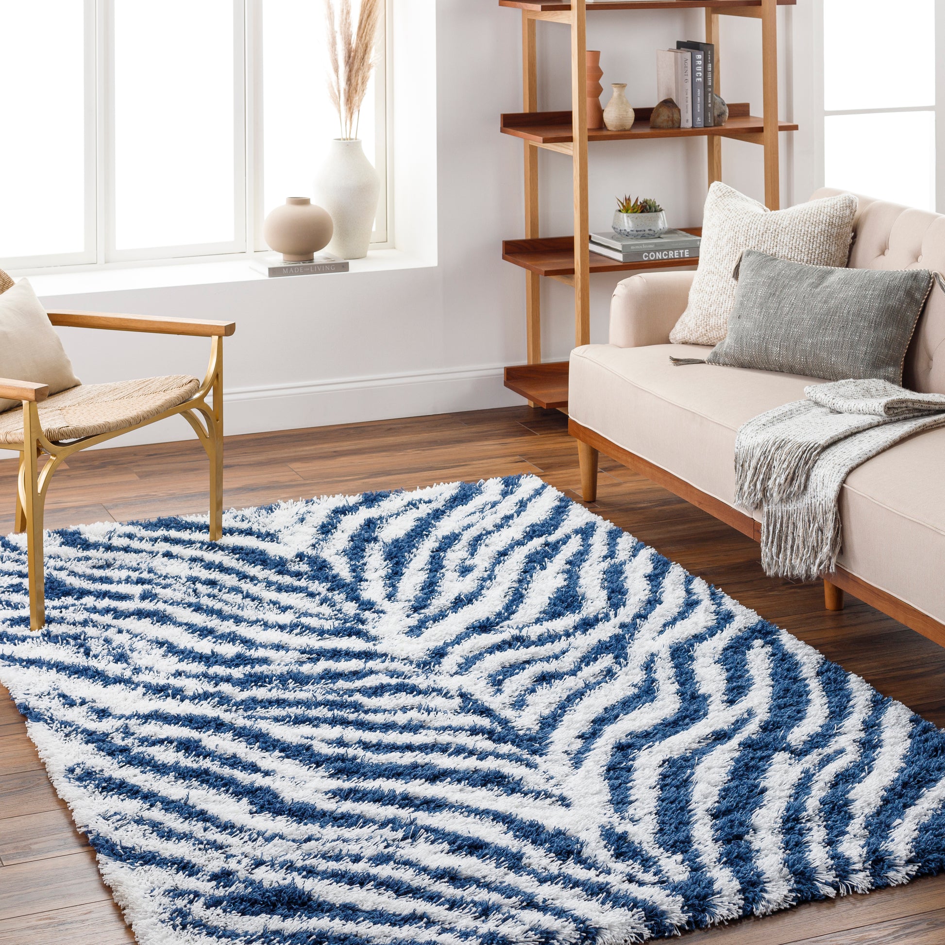 Surya Urban Shag Usg-2335 Blue Area Rug