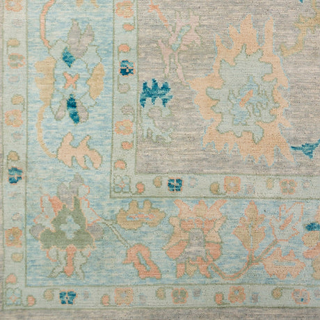 Surya Ushak Usk-2301 Pale Pink, Teal, Beige, Pale Blue Rugs.